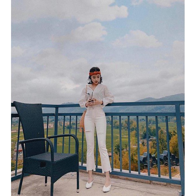 Quần kaki ống loe rách gối siêu hot - KHO SỈ SẴN SỐ LƯỢNG LỚN | BigBuy360 - bigbuy360.vn