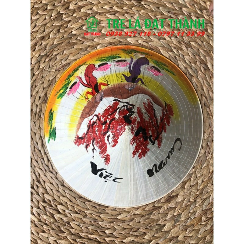 Nón lá vẽ cho bé size nhỏ dễ thương, nón trang trí