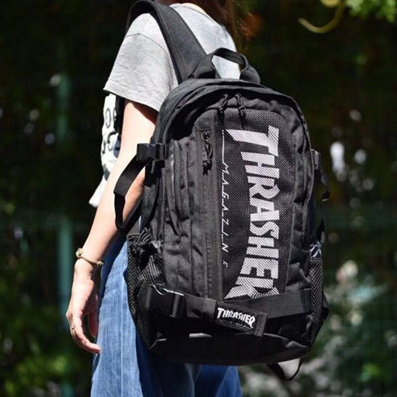 THRASHER Ba Lô Vải Oxford Đựng Ván Trượt Kiểu Nhật Bản