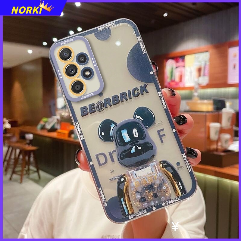 Ốp Điện Thoại Silicon Bảo Vệ Camera In Hình Gấu Dễ Thương Cho Samsung Galaxy A12 A23 A22 A32 A33 A52 A52S A53 A72 A73