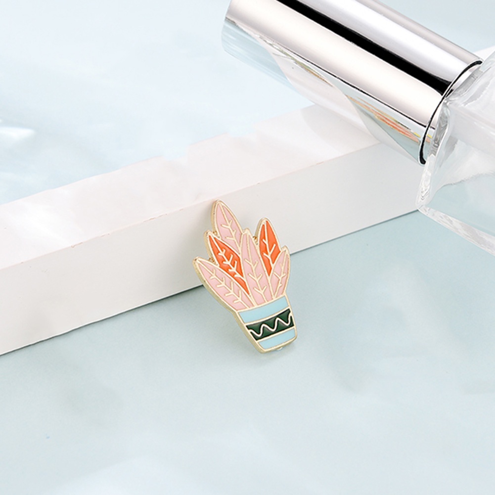 YOML✔3Pcs/Set Cartoon Cactus Plant Enamel Badge Brooch Pin Clothes Jewelry Decor