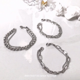 Vòng Tay, Lắc Tay Thép Titan Không Gỉ Basic Unisex Suika.Acc