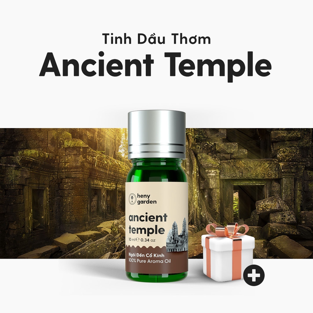 Tinh Dầu Phối Hương Ancient Temple (Gỗ Rêu) Xông Thơm Phòng, Làm Nến Thơm Thiên Nhiên Heny Garden 10mL