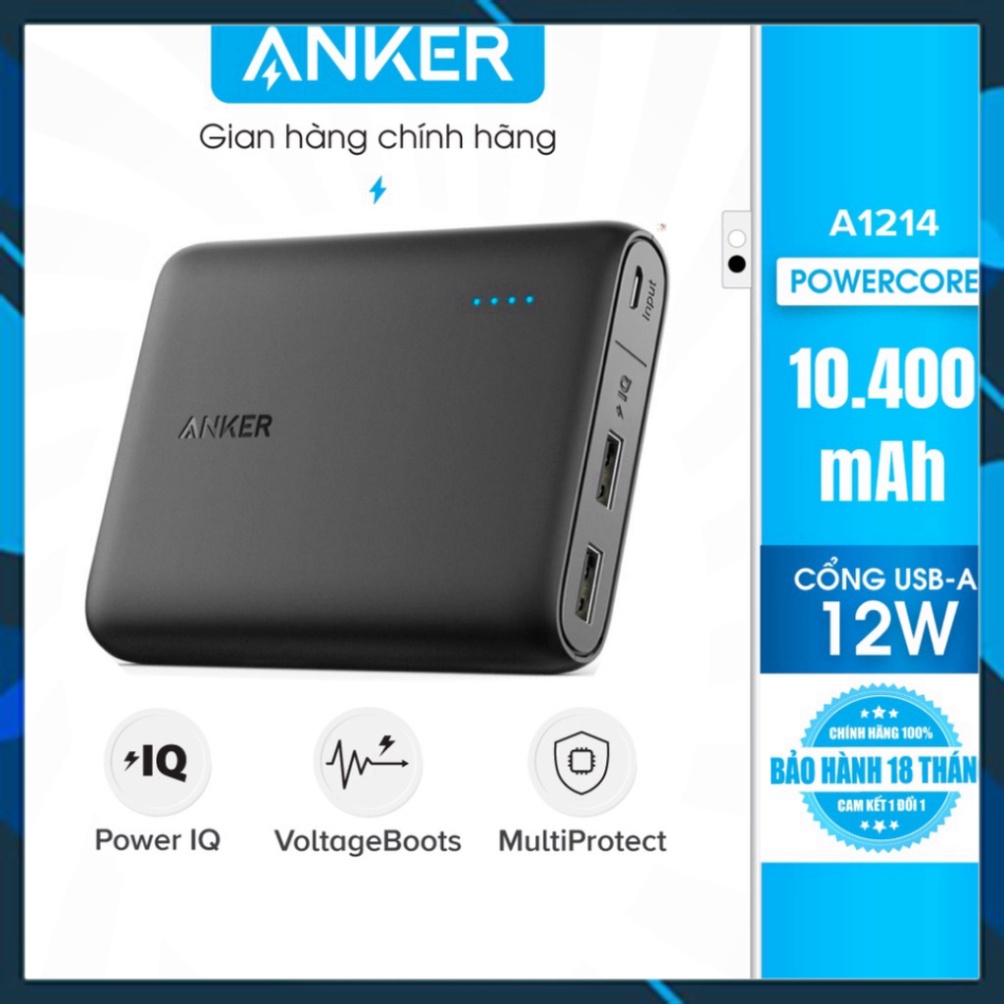 Pin sạc dự phòng ANKER PowerCore 10400mAh - A1214 (SIÊU RẺ )