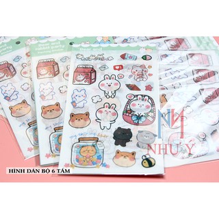 Sticker HÌNH DÁN BỘ 6 TẤM