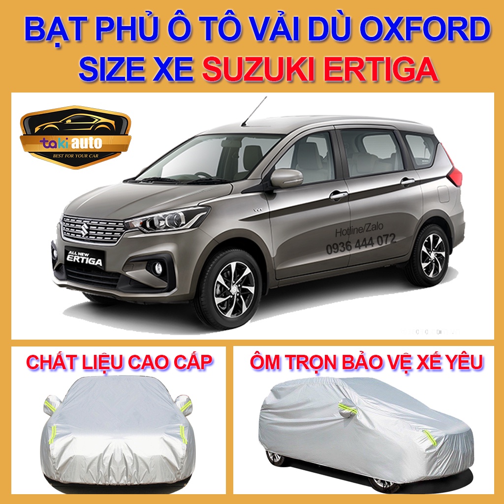 [ERTIGA- LOẠI VẢI DÙ] Bạt trùm xe ô tô Suzuki Ertiga vải dù oxford cao cấp , áo bạt phủ trùm che kín che nắng,mưa