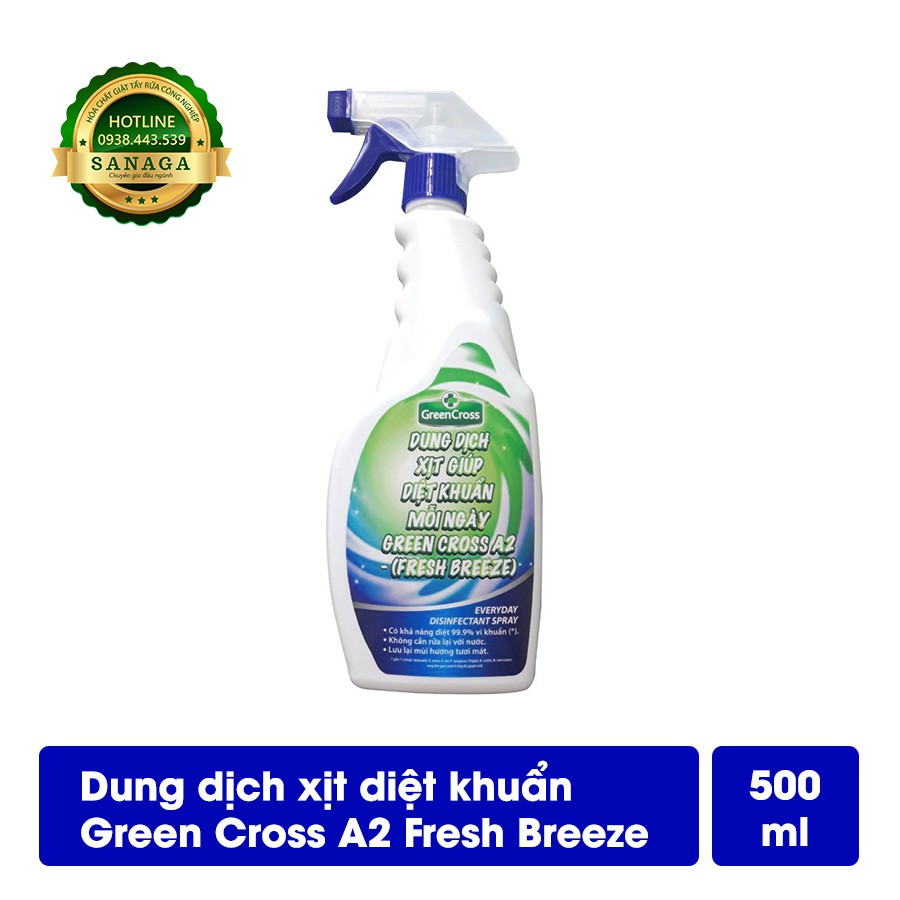 Xịt Diệt Khuẩn 💕 HÀNG CHÍNH HÃNG 💕 Dung dịch xịt diệt khuẩn GREEN CROSS A2 can 5L - Hương Summer | Sanaga