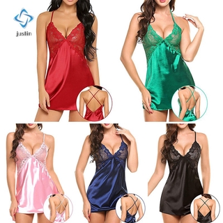 Đầm ngủ lụa phối ren gợi cảm cho nữ