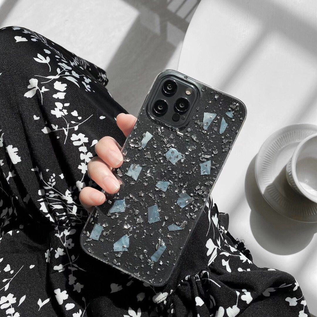 Ốp điện thoại silicone TPU trong suốt chống sốc phối kim tuyến cho IPhone 12Pro Max 11 Pro Max X XS XR XSMAX 7 8 Plus | BigBuy360 - bigbuy360.vn