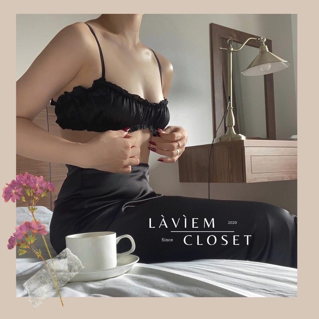 Áo croptop nữ kiểu 2 dây sợi bún dún ngực ôm body lụa satin màu trơn, phong cách hàn quốc sexy quyến rũ | BigBuy360 - bigbuy360.vn