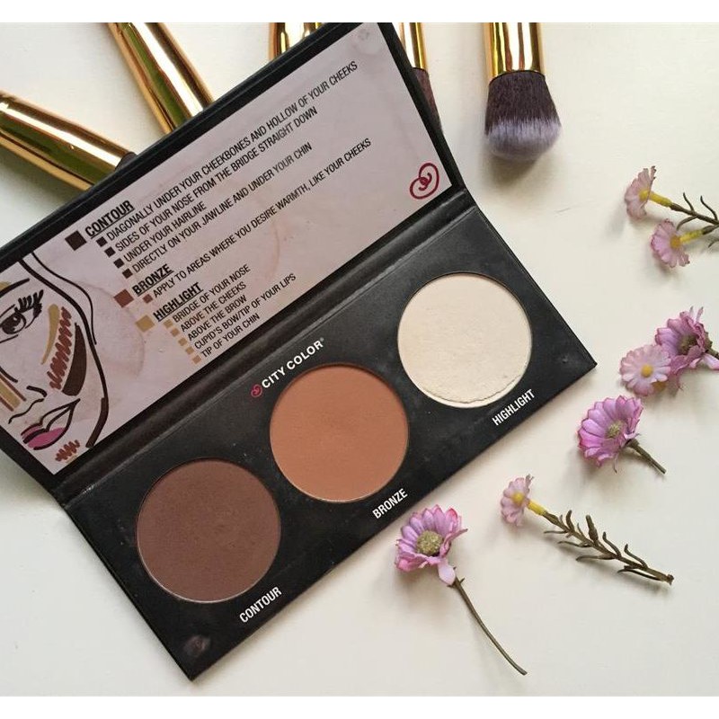 Phấn Tạo Khối Sáng Tối 3 Ô City Color Contour Effects Palette
