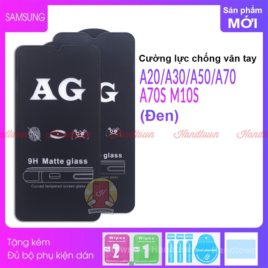 Kính Cường Lực Nhám Full Màn Chống Vân Tay Dành Cho Samsung Galaxy A20 / A30 / A50 / A70 / A70s / M10s