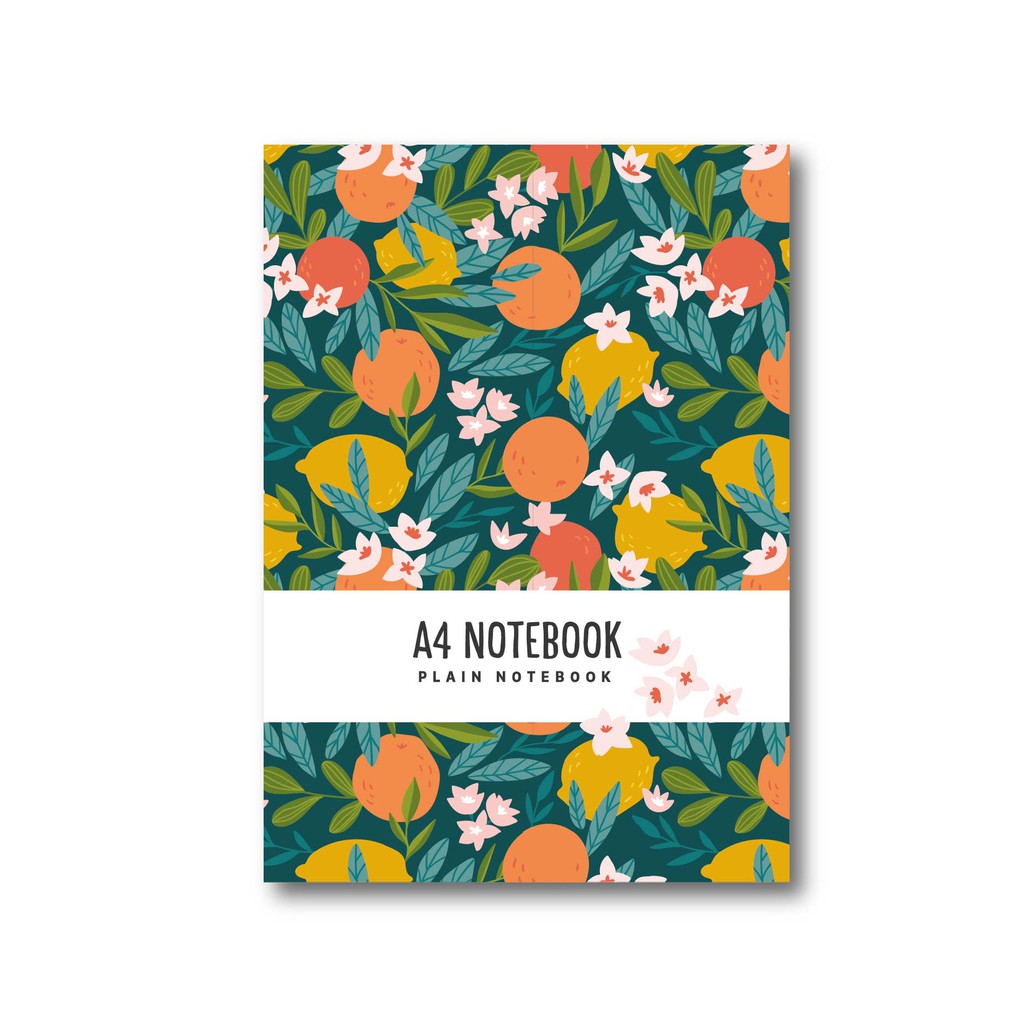 Sổ tay Crabit A4 - Plain Notebook - Quả chanh