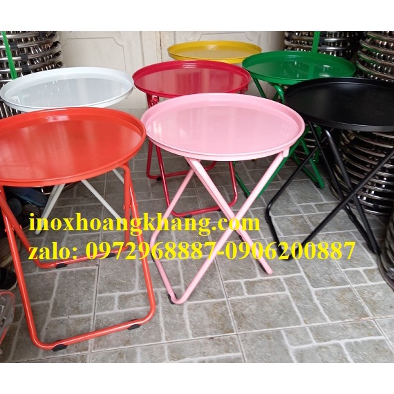 Ghế xếp trà chanh tựa lưng cao 82cm,bàn trà chanh chân xếp liền đủ màu
