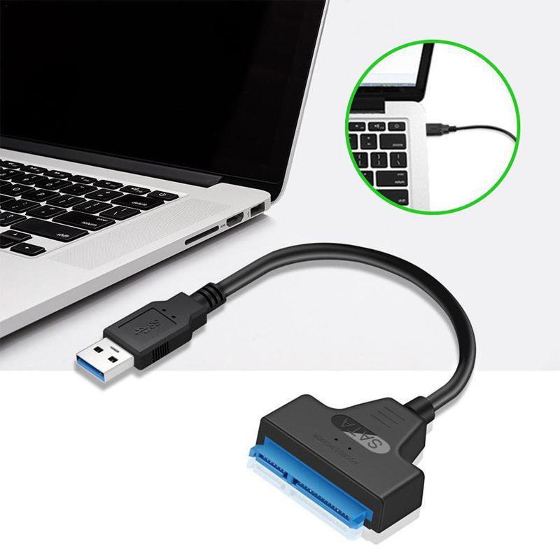 Cáp chuyển đổi đầu SDD SATA sang USB 3.0 màu đen cho ổ cứng 2.5 inch