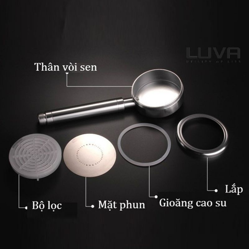 Bộ sản phẩm dây bát sen nhôm tăng áp siêu cấp