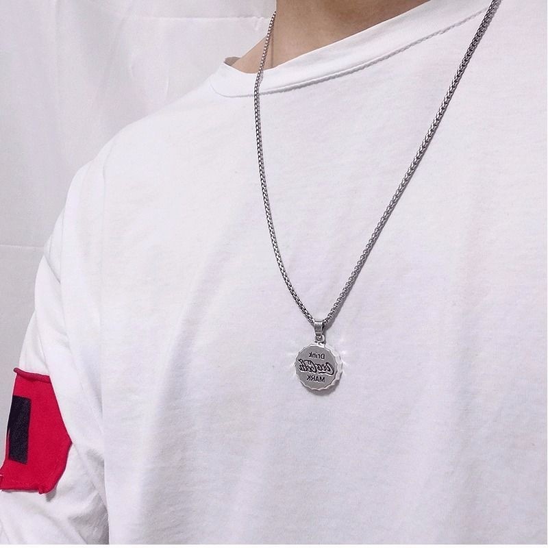 Dây chuyền nam 🖤FREESHIP🖤dây chuyền nữ mặt nắp cocacola phong cách hàn quốc