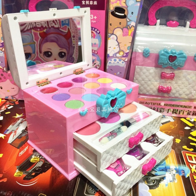 Hộp vali trang điểm sơn móng đồ chơi cho bé