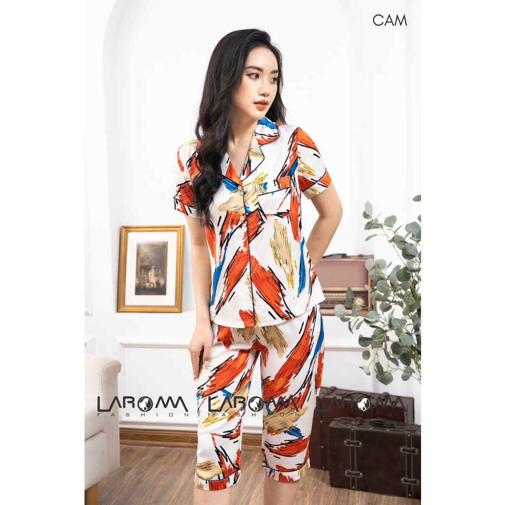 Bộ pijama hoạ tiết lửng nữ Laroma