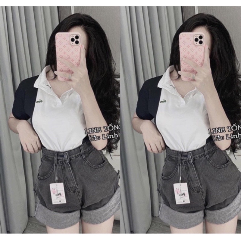 Áo Thun POLO Nữ Tay Lỡ Có Cổ Phông Form Rộng Freesize Unisex Trơn Ulzzang Hot Hit