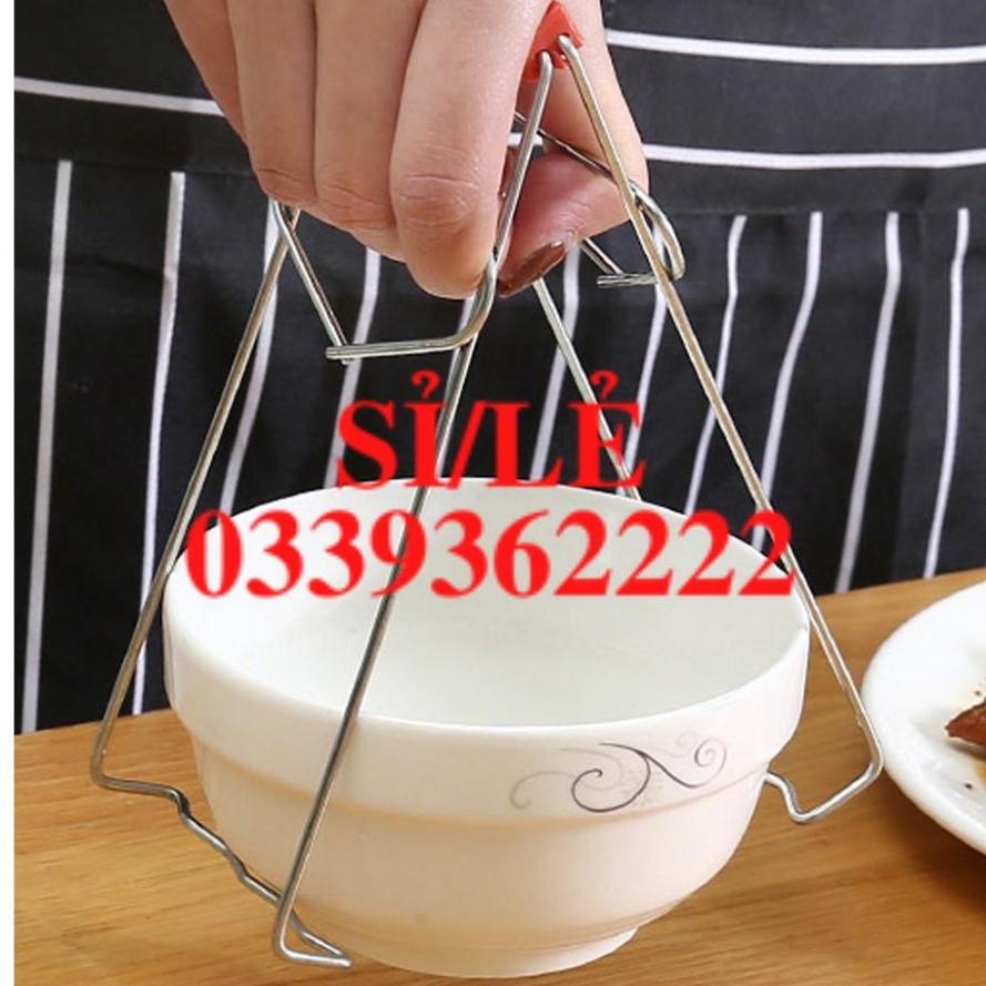 [ COCOLOVE ] Kẹp gắp bát, đĩa, xoong, nồi, vỉ hấp chống nóng cán đỏ (GND02)  HAIANHSHOP