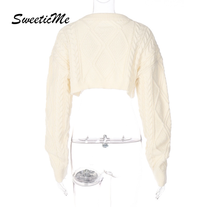 Áo Sweater Tay Dài Cổ Tròn Màu Sắc Đơn Giản Thời Trang   Cho Nữ