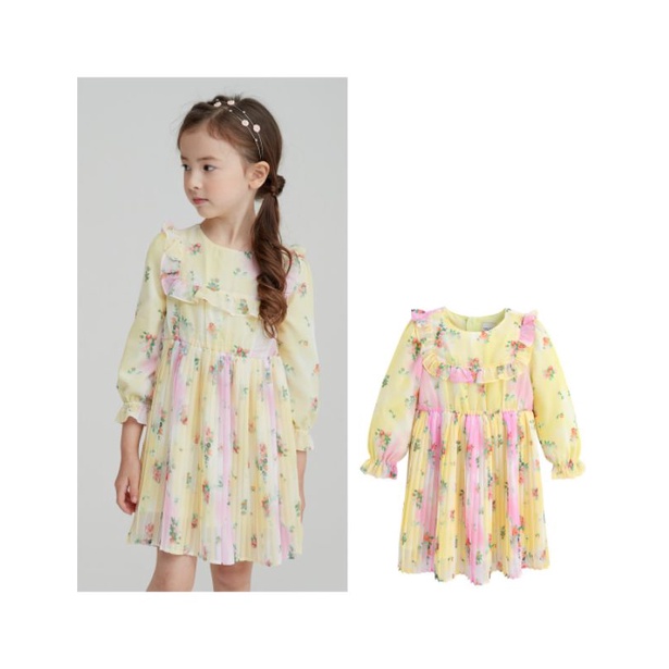 (Sz 100 tới 140)- Đầm voan Curlysue VN xuất Hàn
