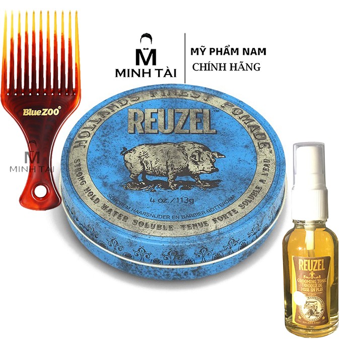 Sáp Vuốt Tóc Nam Reuzel Blue Pomade - Hàng Chính Hãng