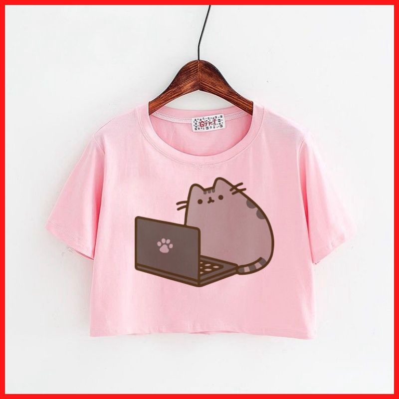 Áo Thun Croptop Nữ In Chuột Và Máy Tính Laptop Giá Rẻ ATN3576 - Market King