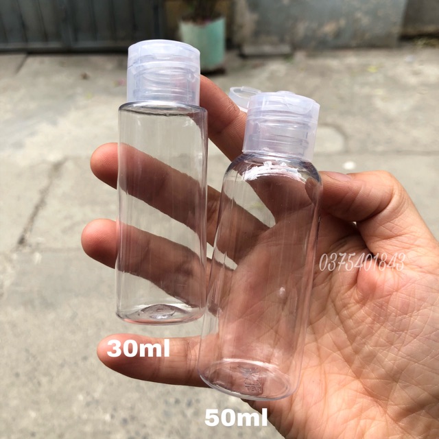 Combo 100 chiếc chai nắp bật 30ml