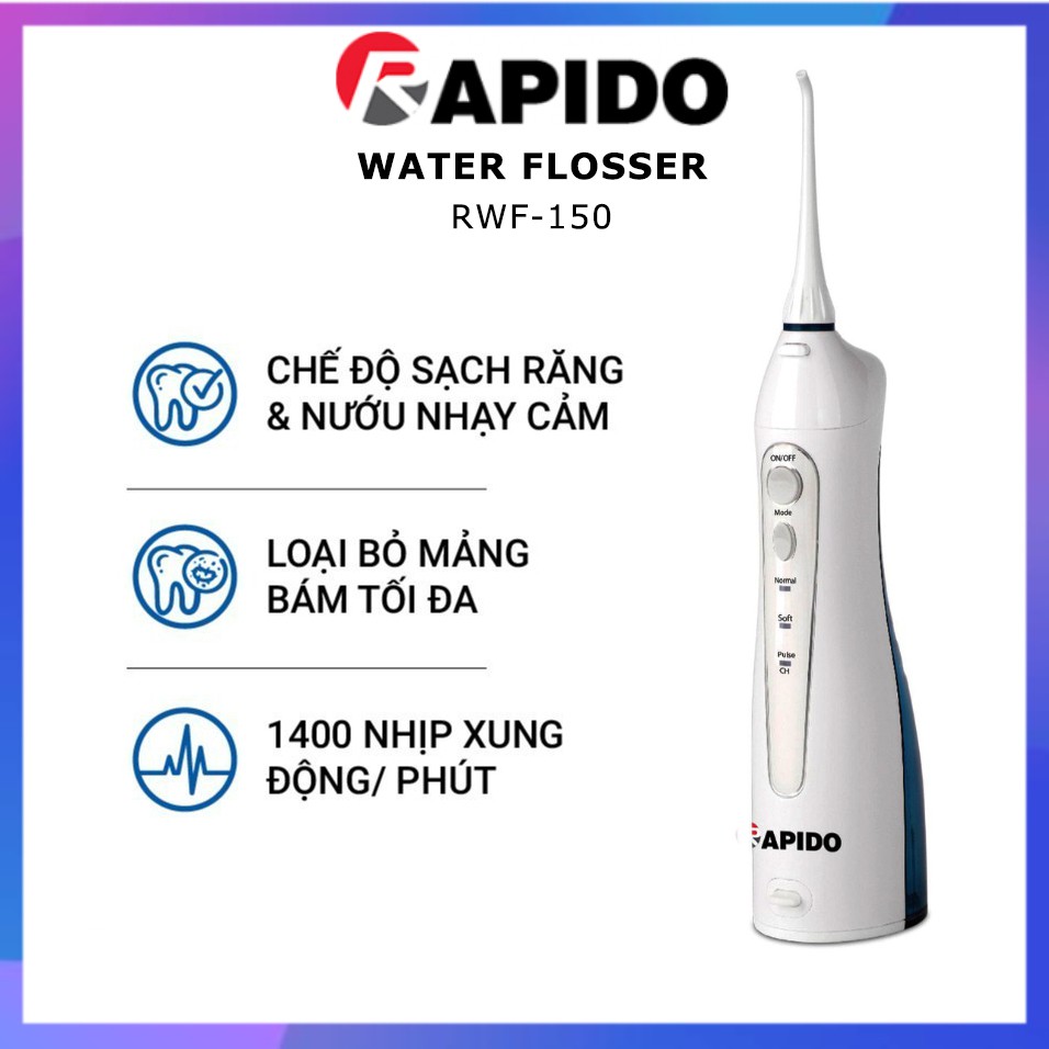 Máy tăm nước cầm tay Rapido RWB150 - Hàng chính hãng