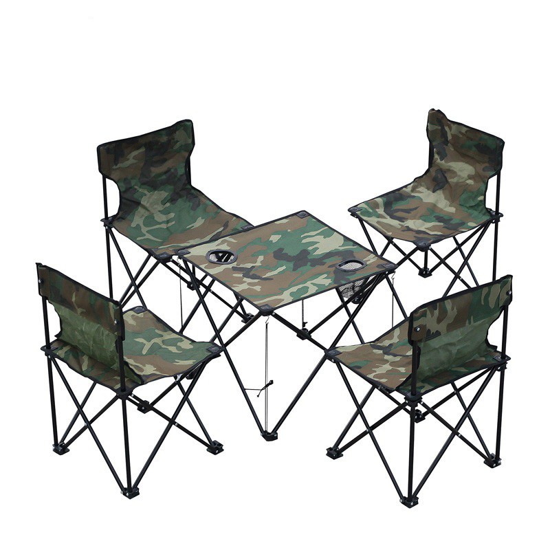 Bộ Bàn Ghế Dã Ngoại, Bộ Bàn Ghế Picnic Màu Rằn Ri Cao Cấp