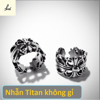 [LUCID][rẻ vô địch] [Ảnh Thật] Nhẫn Chrome Heart Titan chất lượng cao- Mẫu 2