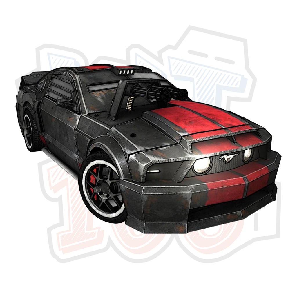 Mô hình giấy Xe ô tô Ford Mustang GT - Death Race