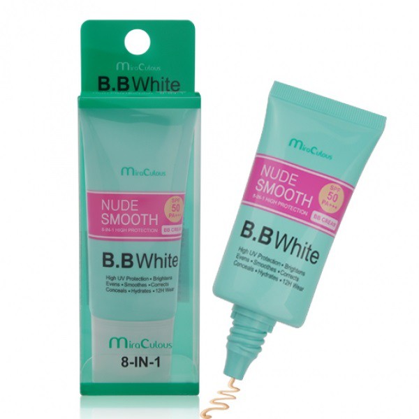 Kem Nền BB Miraculous BB White Nude Smooth SPF 50 PA+++ Trắng Da, Chống Nắng, Mịn Da 8 in 1