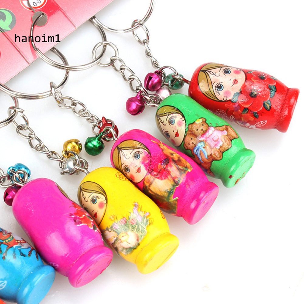 Set 12 mô hình búp bê Nga Matryoshka Matryoshka Matryoshka có móc khóa dễ thương độc đáo cho bé