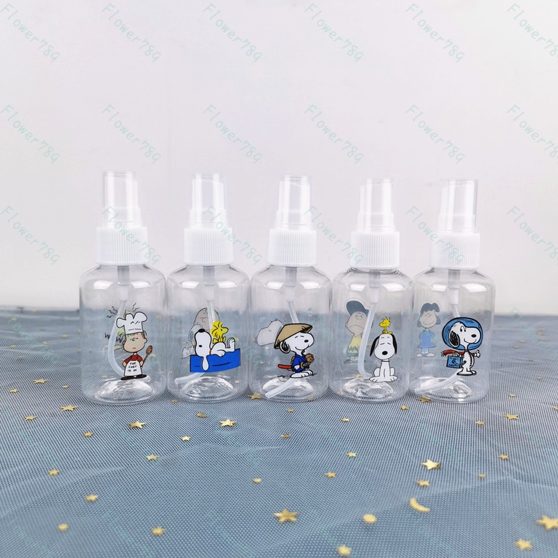Chai xịt chiết mỹ phẩm WE FLOWER họa tiết Snoopy hoạt hình đáng yêu 50ml dành cho du lịch