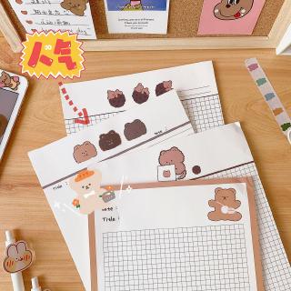 Sổ Tay Ghi Chú Hình Gấu Xinh Xắn Phong Cách Hàn Quốc