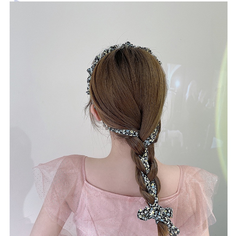 Băng đô hoa buộc ,kết tóc vải voan hoa đơn giản