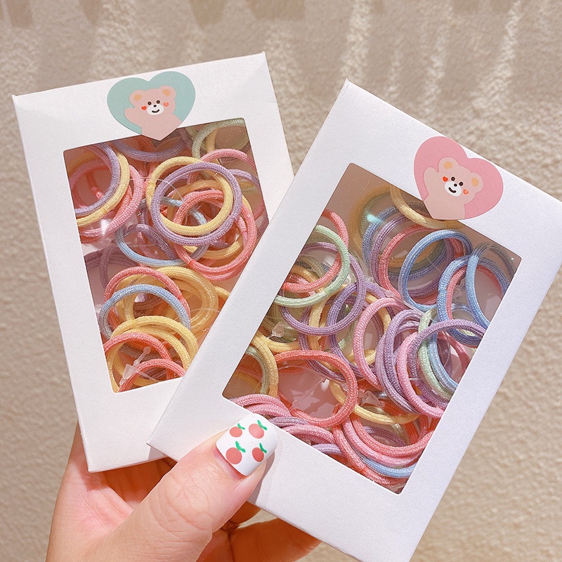 Set 10 Dây Buộc Tóc Nhỏ Xinh Phong Cách Hàn Quốc Cho Bé Gái