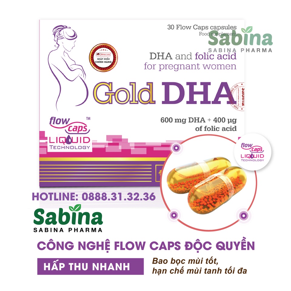 [Chính Hãng] Gold DHA - Thực Phẩm Bảo Vệ Sức Khỏe Cho Bà Bầu