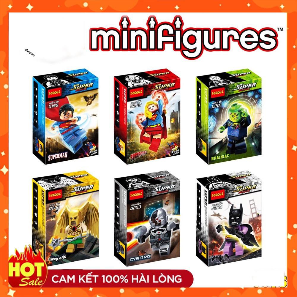 (ĐỒ CHƠI LEGO GIÁ RẺ) Đồ chơi lego xếp hình minifigure siêu anh hùng Liên Minh Công Lý Lego DECOOL [0199-0204]