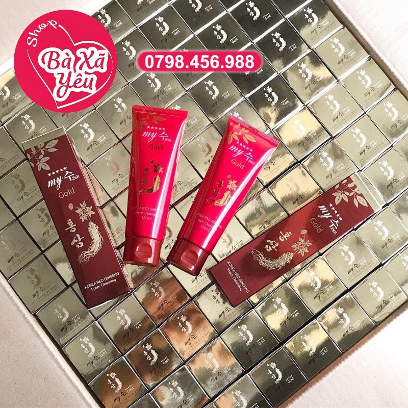 Sữa rửa mặt nhân sâm Hàn Quốc sáng da My Gold 130ml - BX3146