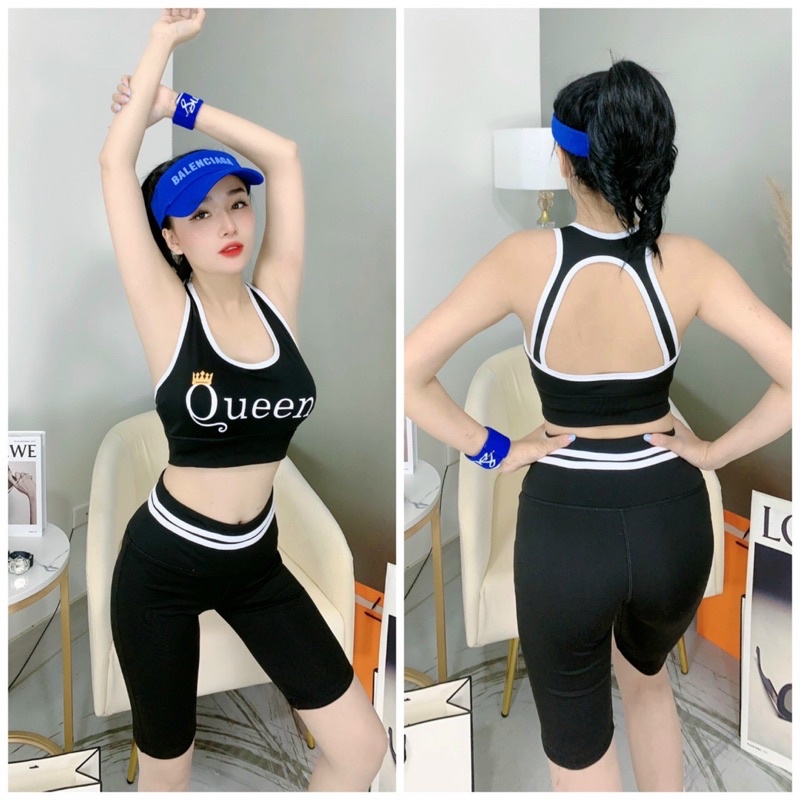 SET QUEEN ÁO BRA QUẦN LỠ TẬP GYM ZUMBA CARDIO NỮ CÓ TÁCH BÁN LẺ ÁO LẺ QUẦN