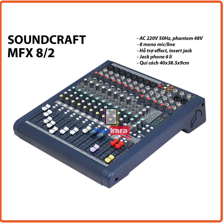 Bộ trộn nhạc MIXER SOUNDCRAFT MFX8/2 - Hàng nhập khẩu