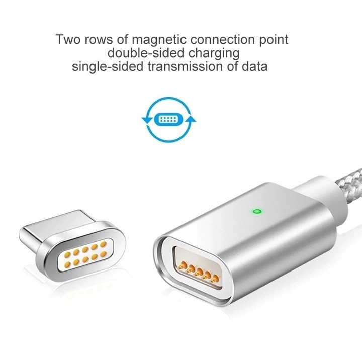 Sạc Hít Nam Châm 2.4A Elough E04 Kèm 2 Chui MicroUSB Chính Hãng Phân Phối