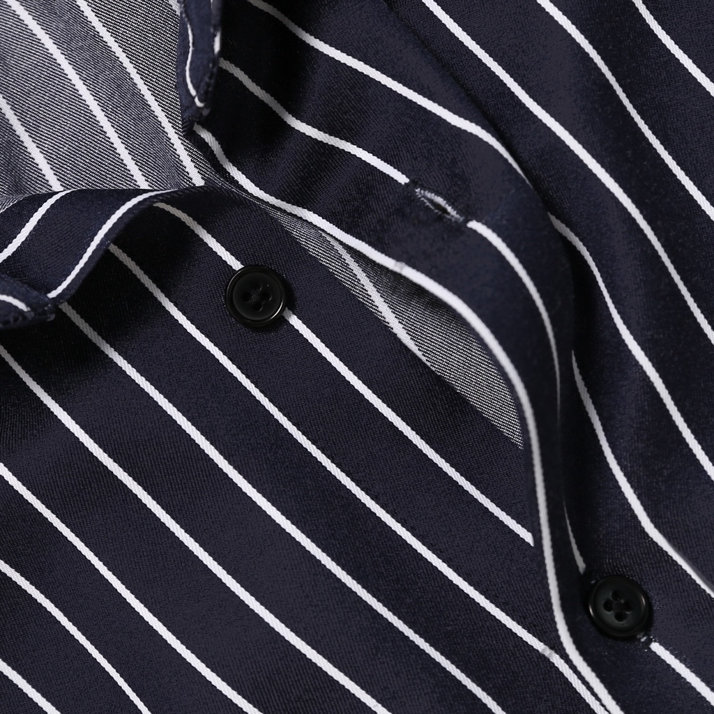 Áo Sơ Mi Nam Họa Tiết Kẻ Sọc Xanh Navy CF 1, Vải Cotton Mềm Mịn, Form Chuẩn - CEFFYLO | BigBuy360 - bigbuy360.vn