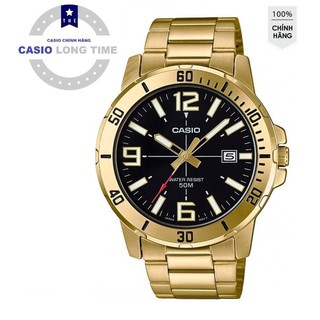 Đồng Hồ Nam Casio MTP-VD01G-1BVUDF chính hãng Dây Kim Loại Mạ Vàng - Kim Dạ Quang , bảo hành 12 tháng