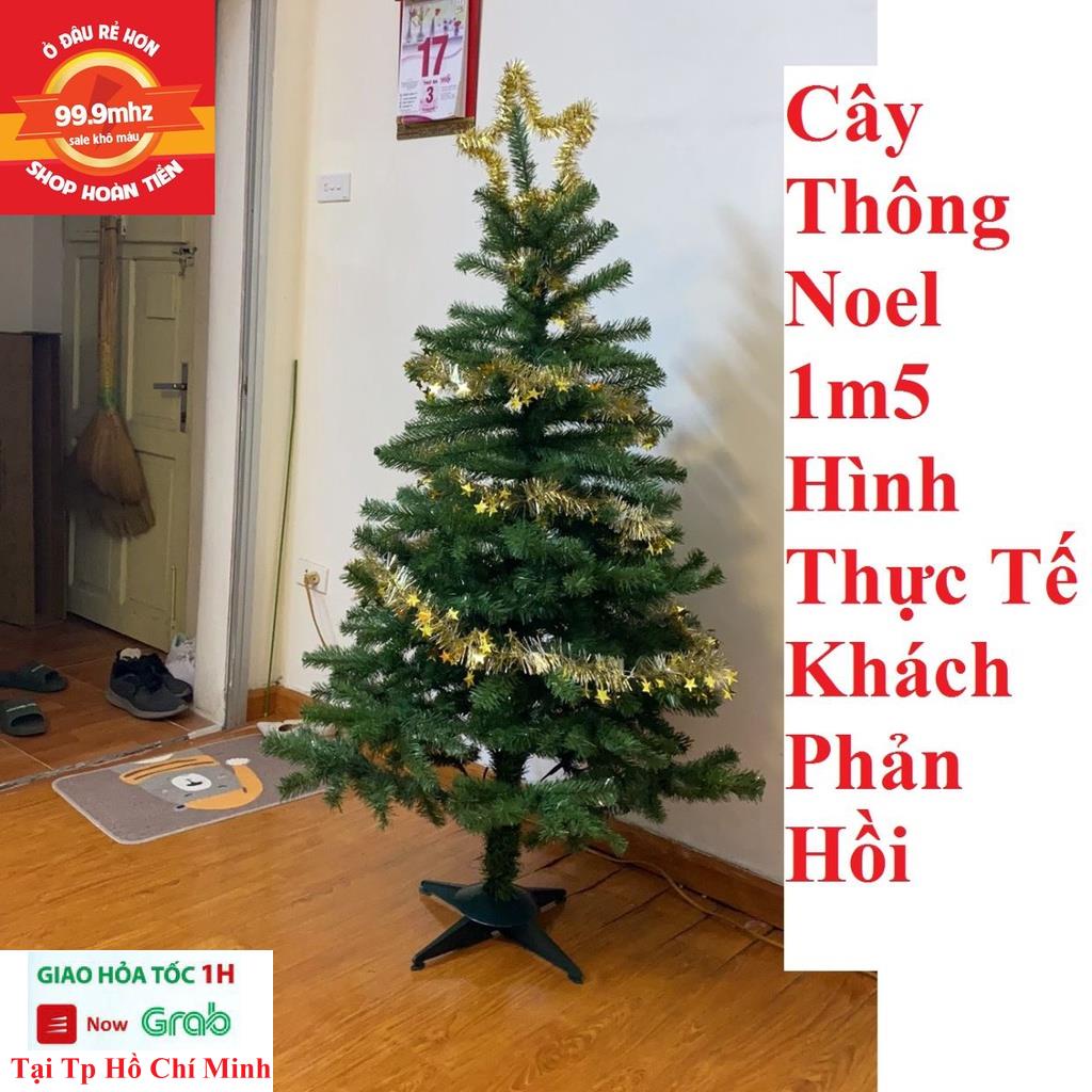 Cây Thông Noel Trang Trí Giáng Sinh 1m5 (150cm) Tặng Kèm 3 Dây Kim Tuyến 1 Ngôi Sao Đỉnh Hàng Việt Nam Chất Lượng Cao