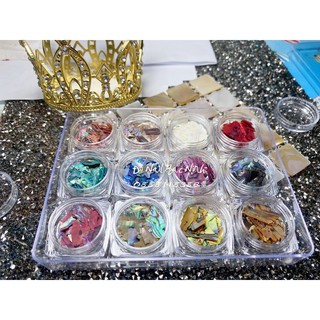 Xà Cừ Ẩn Móng Nail Vân Đá Mỏng 12 Màu
